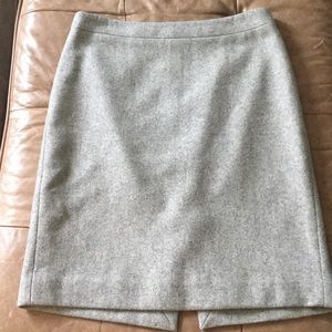 Gray Wool J. Crew Pencil Skirt